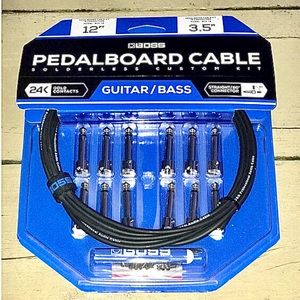BOSS BCK-12 Solderless 12’ 3.5 M 12 Adapter Pedalboard Cable Kit Brand New